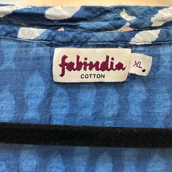 Fabindia hand block dyed top. XL - Picture 3 of 3
